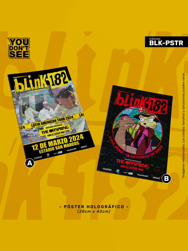 Póster blink-182 "Concierto Lima"