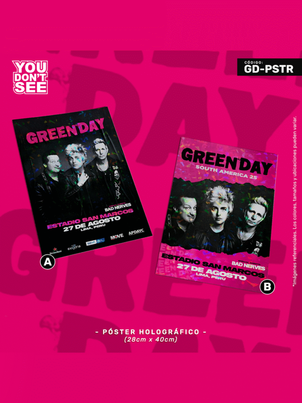 Póster Green Day "Concierto Lima"