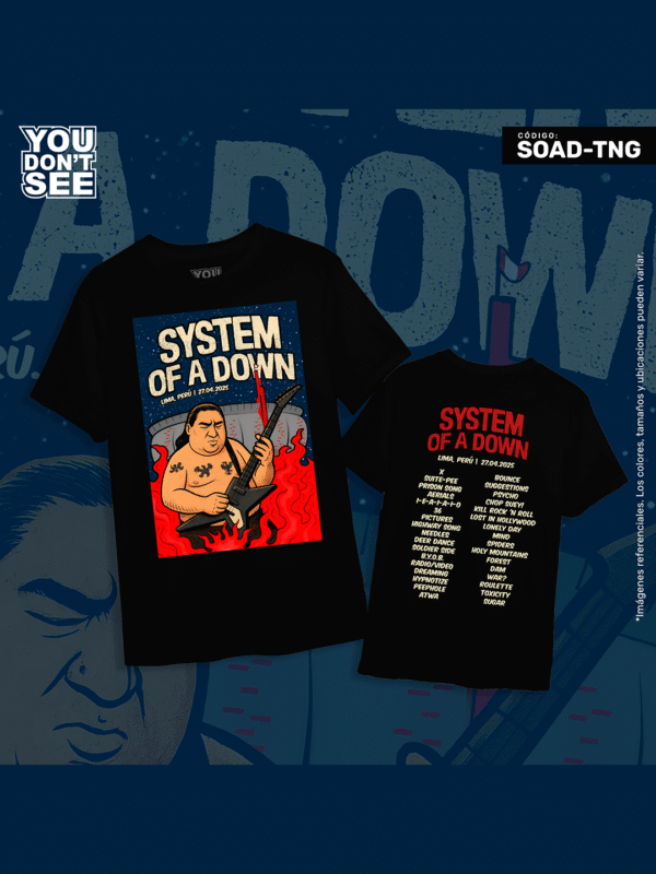 Polo System of a Down "Lima 2025" (con setlist)