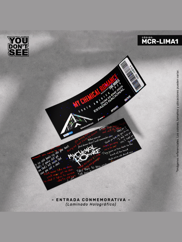TK-MCR-LIMA1 Entrada conmemorativa My Chemical Romance